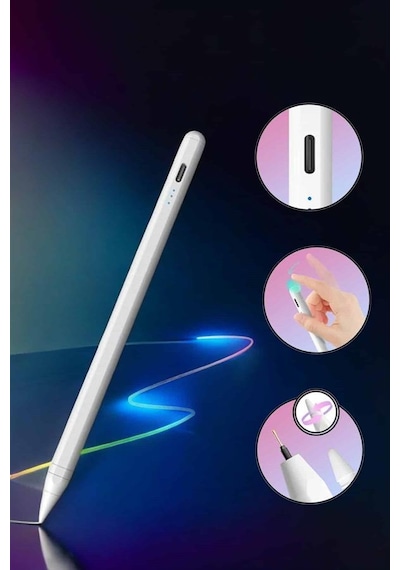 Tablet Kalemi Stylus Pen Dokunmatik Kalem Android iOS Uyumlu Şarjlı