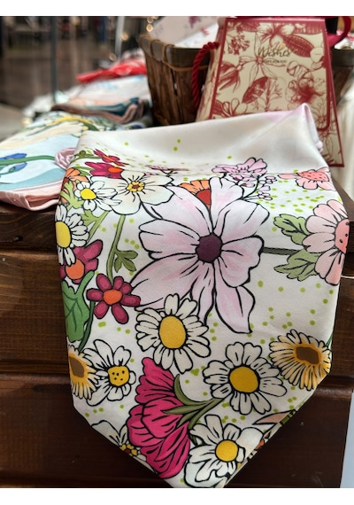 N Craft Desıgn Çiçek Bahçesi Twil Saten Pembe-beyaz-krem-yeşil-fuşya