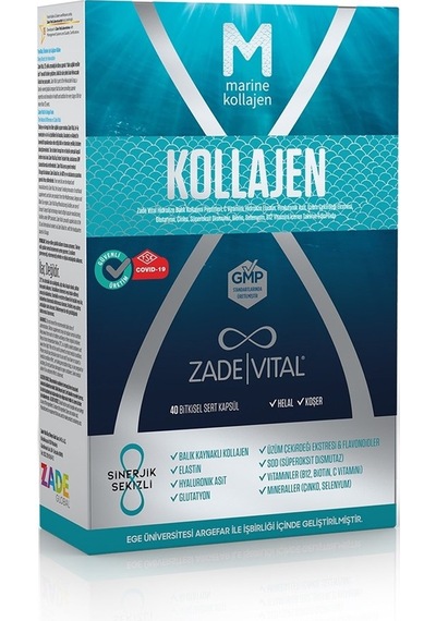 Zade Vital Marine Kollajen 40 Kapsül