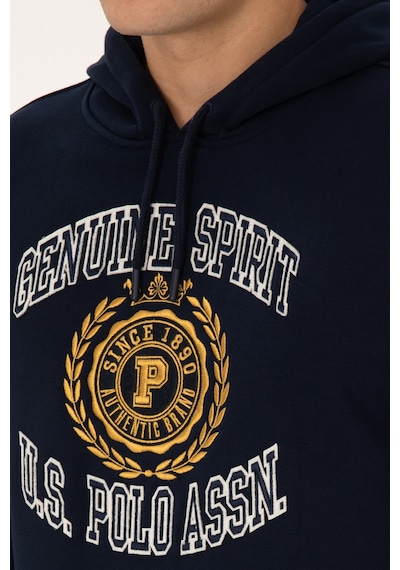 U.S. Polo Assn. Erkek Regular Fit Kapüşonlu Şardonlu Lacivert Sweatshirt 50308999-VR033