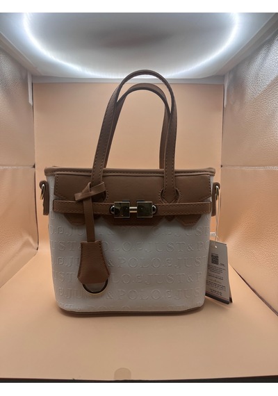 Just Polo Jp4108 Kadın El Ve Omuz Çantası Yeni Sezon Boy 18 Cm En 21 Cm Ozt4108 Beyaz Taba Beyaz - Taba