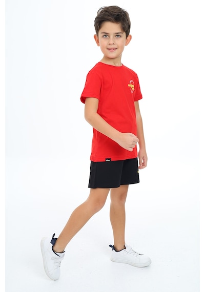 Toontoy Kids Toontoy Erkek Çocuk Baskılı Şortlu Takım Kırmızı