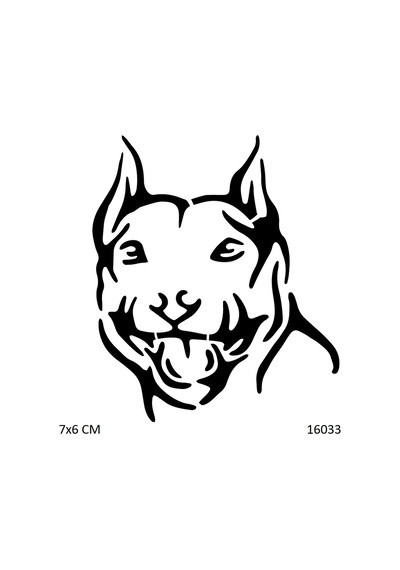 Airbrush Tattoo Gülen Köpek Yapışkanlı Stencil Süsleme Ve Boyama Kalıbı
