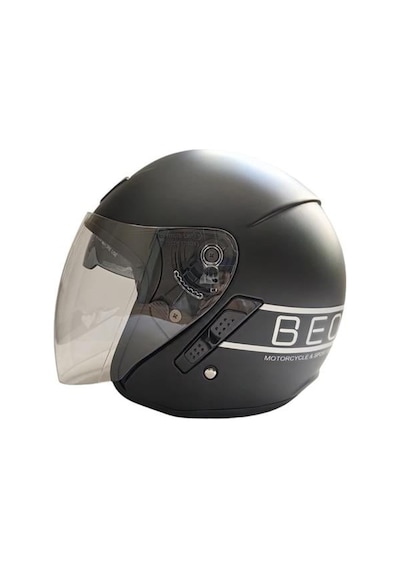 Beon B217 Çenesiz Vizörlü Açık Yazlık Kask Gri - Mat Siyah