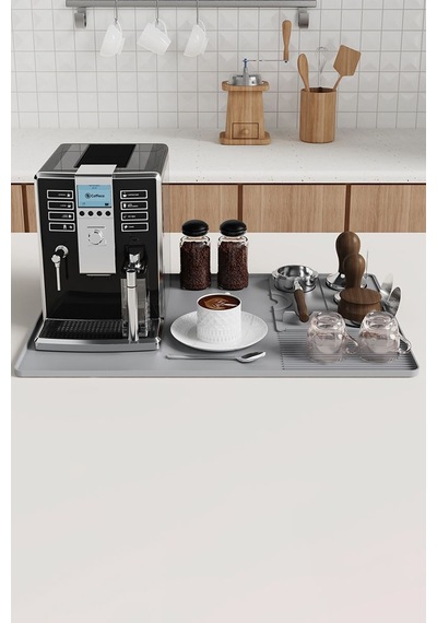Gri 38,5x58 Cm Silikon Kahve Makinesi Pedi Tamper Matı Tamper Tutucu Cin963 Gri