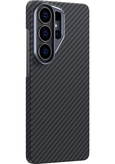 Samsung Uyumlu Galaxy S26 Ultra Kılıf M-safe Şarj Özellikli 1500d Aramid Fiber Karbon Özel Serisi Kapak