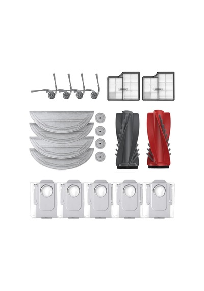 Ayrex Geoviizon Saros 10 Elektrikli Süpürge Aksesuarı, 1 Çift Ana Fırça, 4 Yan Fırça, 2 Filtre, 4 Silme Bezi, 4 Genel