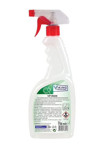 Vp Inox Paslanmaz Çelik Yüzeyler İçin Bakım Maddesi 750 Ml 1000'li Set