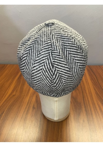 Hamze Peaky Blinders Vintage Model Balıksırtı Kışlık Kasket Şapka Gri
