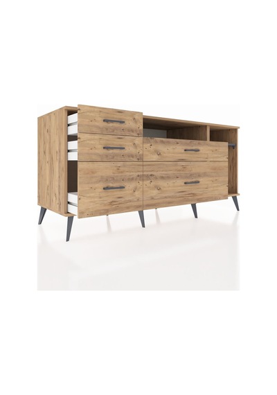Kronos Konsol 2 Raflı 5 Çekmeceli 176x59x83 Çam-antrasit/çam Antrasit/çam Kronos Konsol 2 Raflı 5 Çekmeceli 176x59x83 Çam-antrasit/çam Antrasit/çam