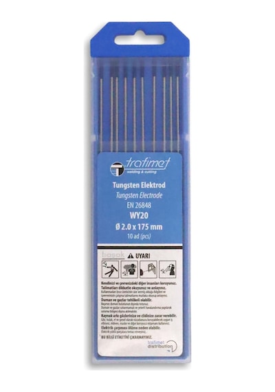 2,0 Mm Wy-20 Lacivert Tungsten Elektrot 175 Mm Trafimet Adet Fiyatı