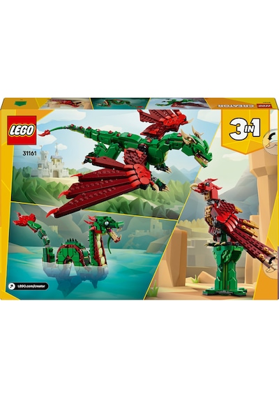 LEGO® Creator 3’ü 1 Arada Orta Çağ Ejderhası 31161 - 9 Yaş ve Üzeri Çocuklar için Yaratıcı Oyuncak Yapım Seti (715 Parça)