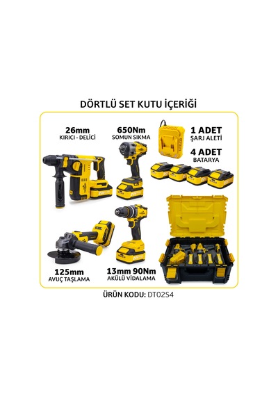 Dawreek Tech Akülü 4'lü Set Dt02s4