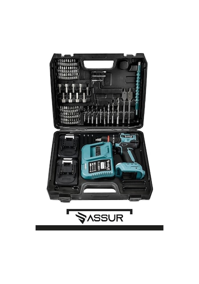 Assur Plus 21V Çelik Mandren Kömürsüz Motor Darbeli Şarjlı Matkap Vidalama - 2442