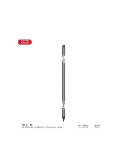 Xo St-010 3 İn 1 Universal Dokunmatik Ekran Kalemi - Pil Gerektirmeyen Tablet Ve Telefon Kalemi Kalem
