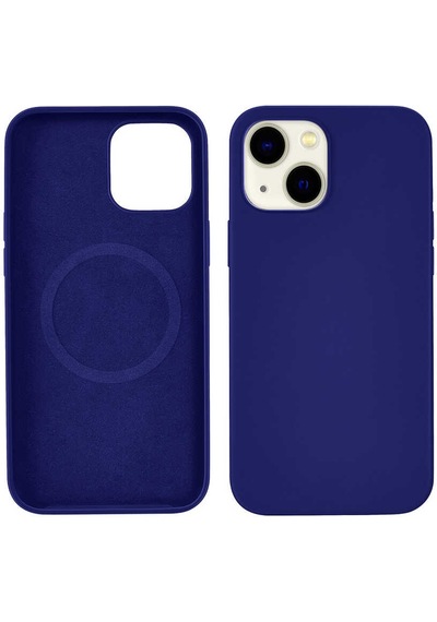 Apple Uyumlu iPhone 13 Kılıf Zore Silksafe Wireless Kapak Mavi
