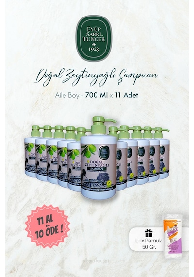 Eyüp Sabri Tuncer Doğal Zeytinyağlı Şampuan 11 Al 10 Öde 700 Ml Ve Pamuk