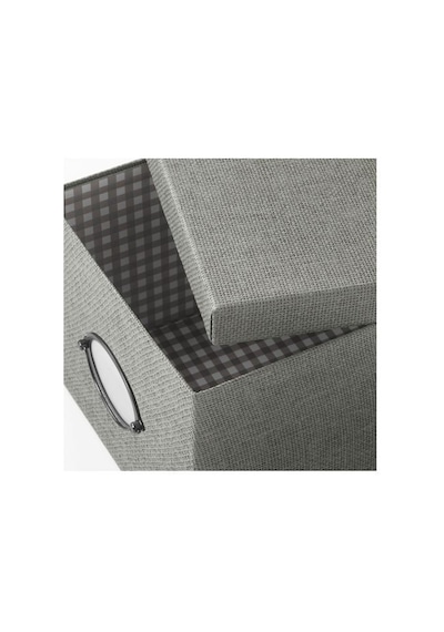 Ikea Kvarnvık Kapaklı Karton Saklama Kutusu 25 X 35 X 20 Cm Gri