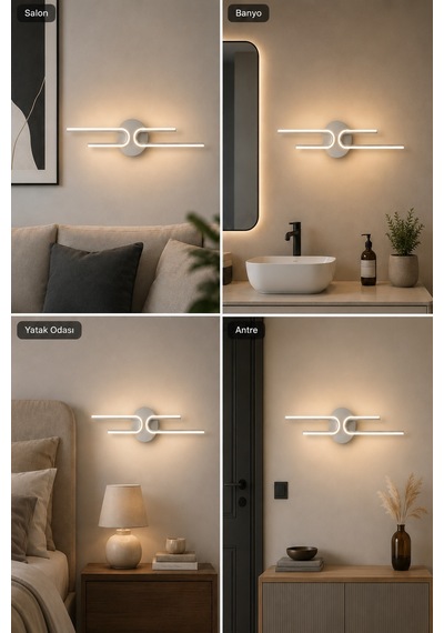Mino Modern Led Duvar Apliği Günışığı Gri