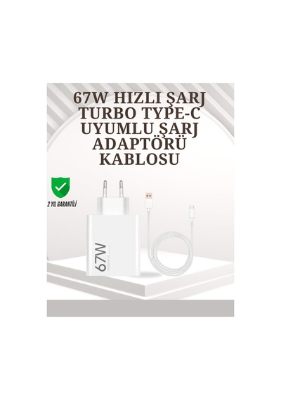Type-c Uyumlu 67w Turbo Hızlı Şarj Aleti Akıllı Koruma Sistemli - Hs08378850-2240 Renkli