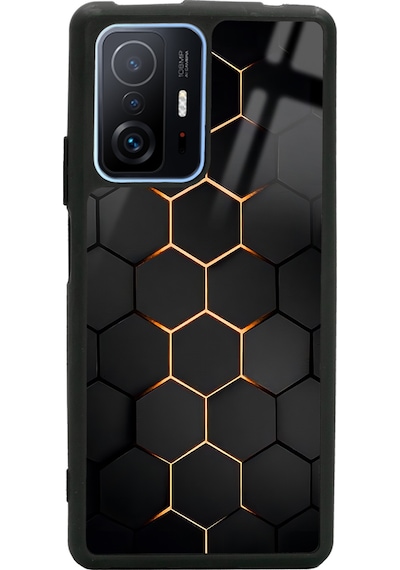 Xiaomi Mi 11t Pro Yellow Carbon Tasarımlı Glossy Telefon Kılıfı Çok Renkli