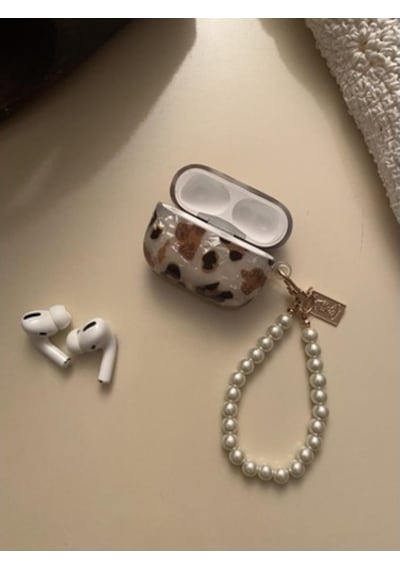 Apple Uyumlu AirPods 3 Kılıf Kulaklık Kılıfı Leopar Desenli Kopçalı Korumalı K