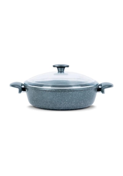 Thermoad 24Cm Granit Basık Tencere Gri