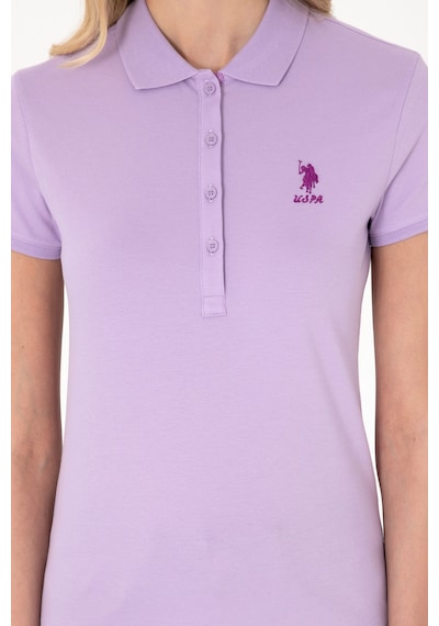U.S. Polo Assn. Kadın Lila Basic Polo Yaka Tişört 50300896-VR034