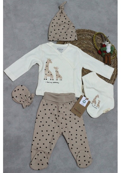 BabyCosy Barbosa Baybycosy Hastane Çıkışı 5'li Set Kahverengi