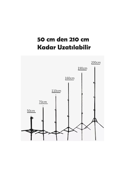 Taşınabilir Projeksiyon Cihazları Ve Selfie Kullanım İçin Üç Ayaklı Tripod 2.10 Metre