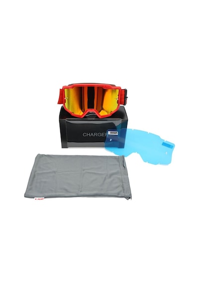 Ls2 Charger Goggles Motokros Gözlük Irıdıum Camlı Kırmızı