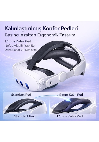 Meta Quest 2/3/3s Uyumlu Başlık Kayışı Elite Strap , Vr Gözlük Aksesuarı