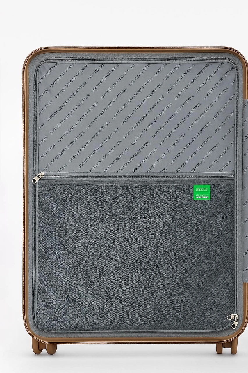 Benetton 2'li Set Büyük Ve Kabin Boy %100 Polipropilen Valiz Bej 14bnt8001 Bej