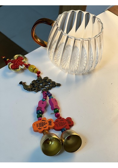 Mini Tavuskuşu Renkli Rüzgar Çanı/feng Shui Bereket Zili