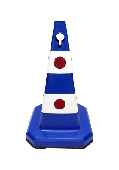 Mavi Ultra Kedi Gözlü Koni Ağırlıklı 60 Cm Trafik Dubası