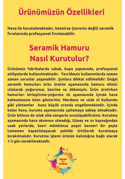 4000 Gr Seramik Hamuru Kil Çamuru, Beyaz Oyun Hamuru Seti 4 Kg Ebeşuar