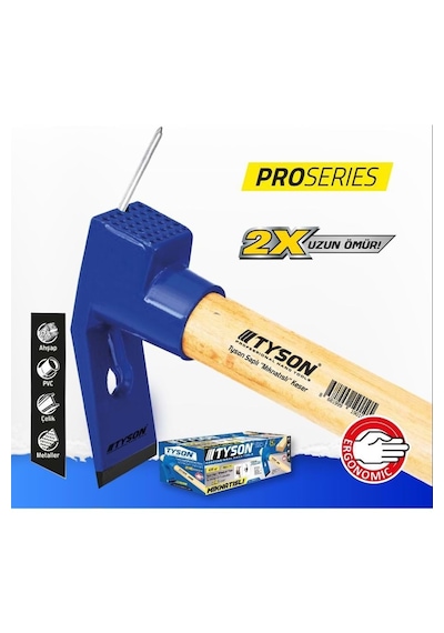 Tyson Saplı Mıknatıslı Yuvalı Keser Nacak 435 Gr Uzunluk : 45 Cm Pro Serisi Ultra Sağlam Çekiç