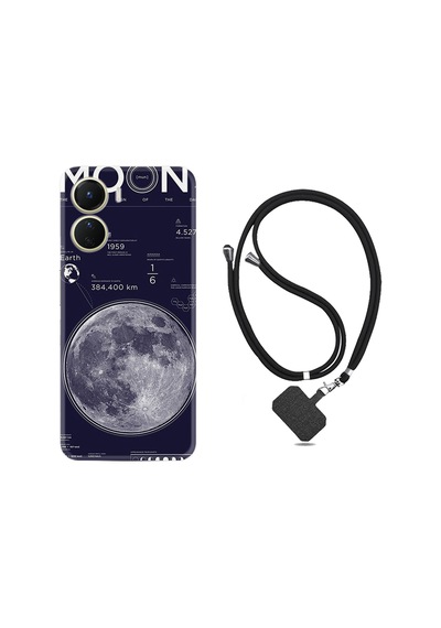 Vivo Y16 Kılıf İpli Boyun Askılı Desenli Silikon Moon info 1424