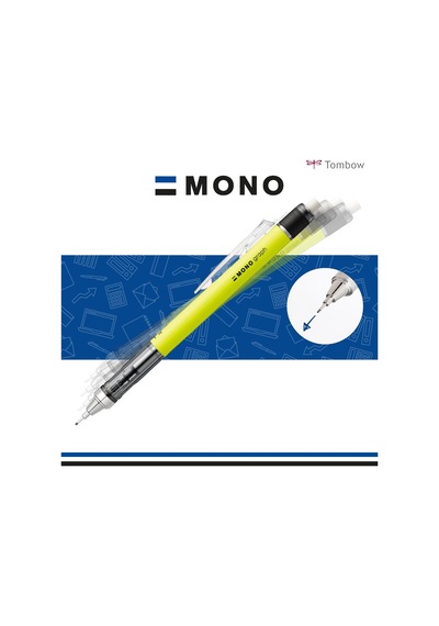 Tr Mono Graph Neon Mekanik Kurşun Kalem, 0,7mm,beyaz Genel