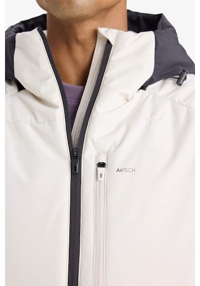 Defacto Defactofit Su İtici Regular Fit Kapüşonlu Fermuarlı Su Geçirmez Mont E9494ax25aubg715 Bej