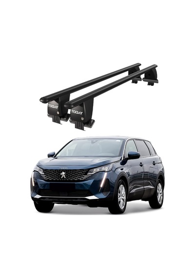 Royal Peugeot 5008 2021 Ve Sonrası Uyumlu Siyah Kilitli Ara Atkı Port Bagaj Tavan Barı