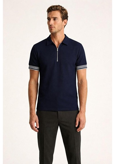 Cazador 44715 Erkek Polo Yaka T-shirt Lacivert