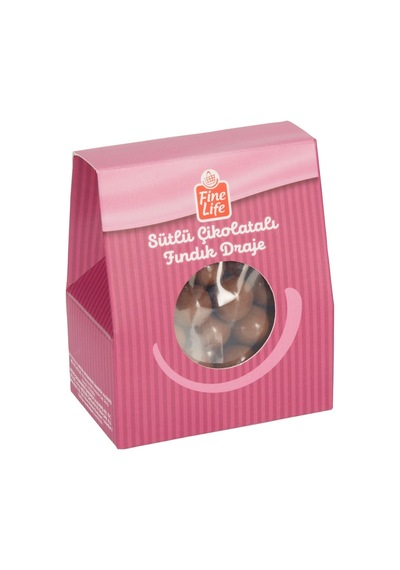 Fine Life Sütlü Draje Çikolata 100 G Fındık - İkramlık Atıştırmalık 2'li Ekonomik Paket - 2 Ade Tarı