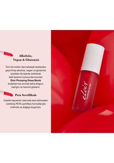 Lip Plumping Gloss Cherry Bare Dudak Parlatıcısı Nemlendirici Dolgunlaştırıcı Cherry Bare