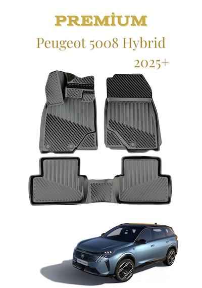 Peugeot 5008 Hybrid 2025+ Uyumlu 3d Oto Paspas Premium