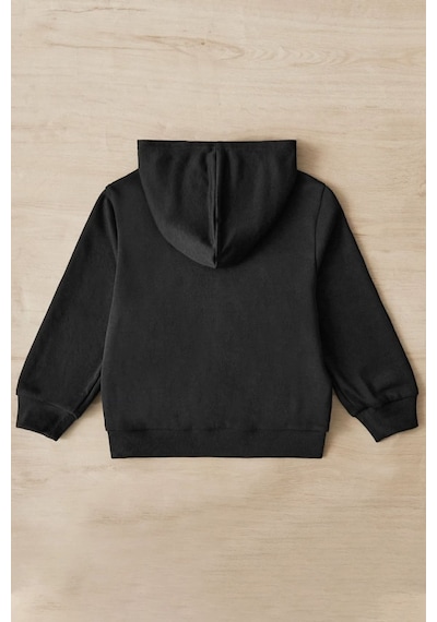 Uyguntarz Çocuk Ateş Baskılı Sweatshirt Siyah
