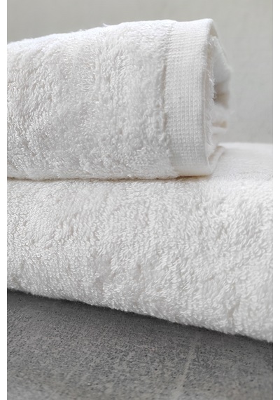 2'li Set Banyo Havlusu - Bambu & Nakışlı Banyo Havlu Seti-lisette Krem