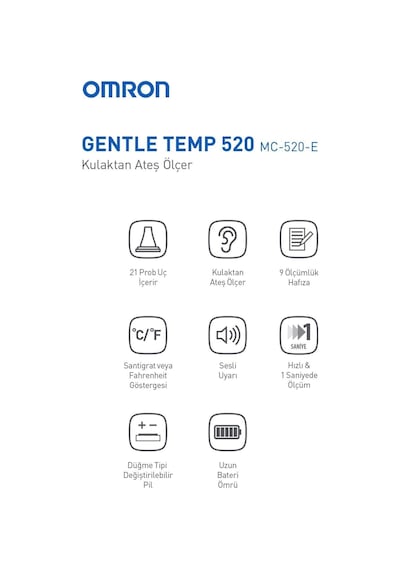 Omron Gentle Temp 520 Kulaktan Ateş Ölçer