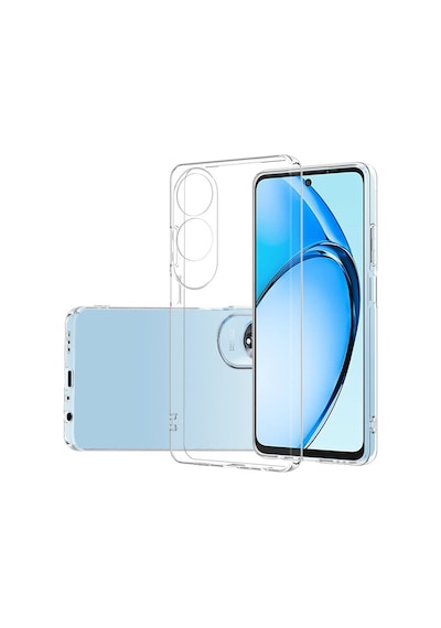 Fibaks Oppo A60 Uyumlu Kılıf Şeffaf Kamera Korumalı Renksiz Esnek Silikon Kapak Kilif