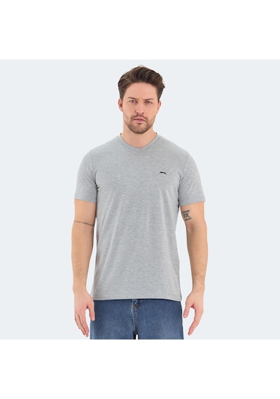 Slazenger RIVALDO 5 li Set Erkek  Beyaz - Siyah - Gri - Yeşil - Saks Mavi Tişört